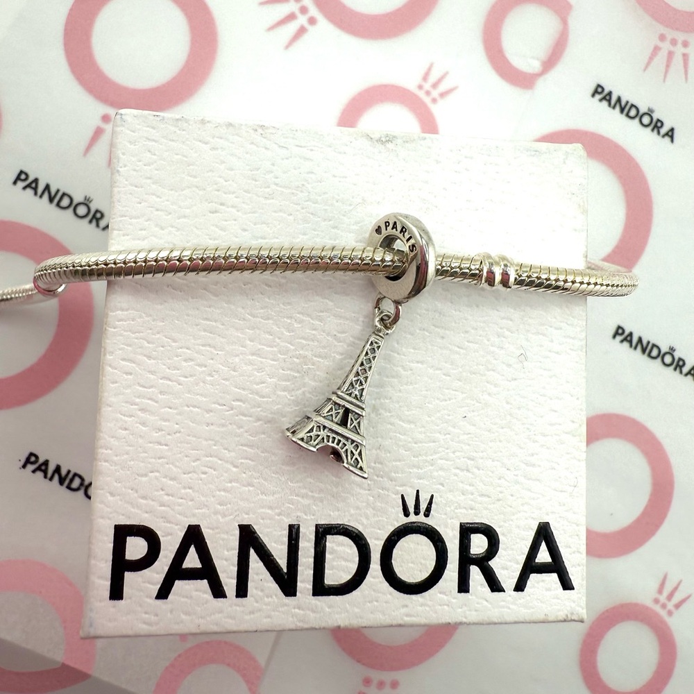 Pandora Silver Eiffel Tower Charm Bracelet